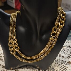 Ralph Lauren Gold Tone Multi-Strand Necklace